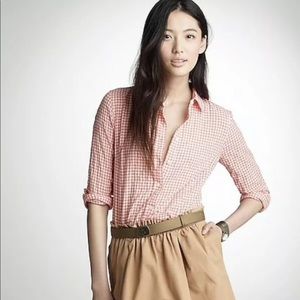 J. Crew Perfect Shirt in Suckered Gingham